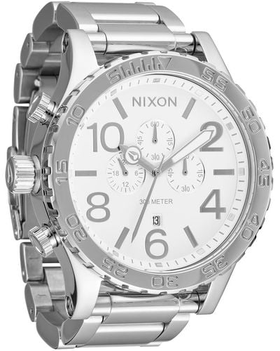 Nixon 51-30 Chrono A1389-300m Water Resistant Analog Fashion Watch - Grey