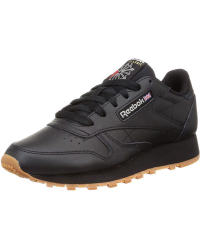 Reebok Klassieke Leren Sneakers Voor - Zwart