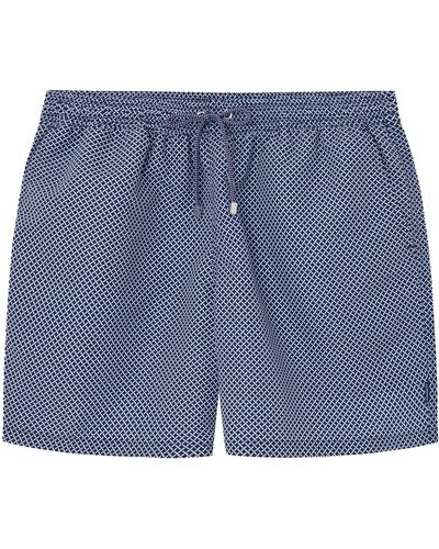Hackett Grid Tailored Shorts - Blue