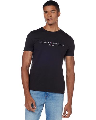 Tommy Hilfiger T-Shirt Core Tommy Logo Tee Encolure Ronde - Bleu