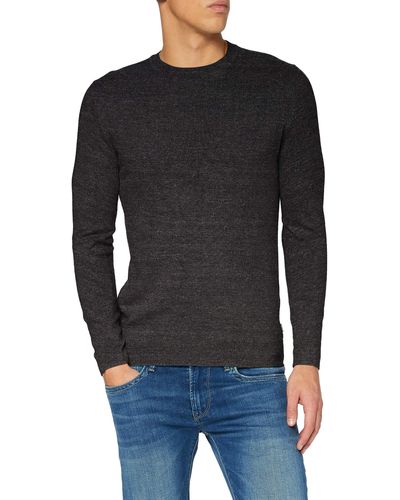 Superdry S ORANGE Label Crew Pullover Sweater - Grau