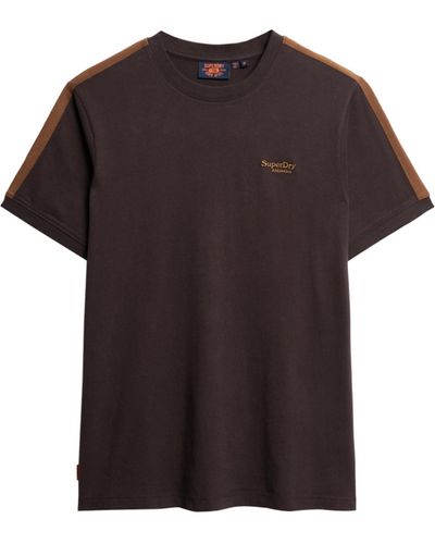 Superdry Essential Retro T-Shirt mit Logo Schokoladenbraun/Dackelrotbraun XL - Mehrfarbig