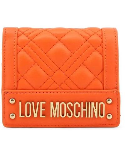 Love Moschino Portefeuille Élégance et Organisation en Un Seul Accessoire! - Orange