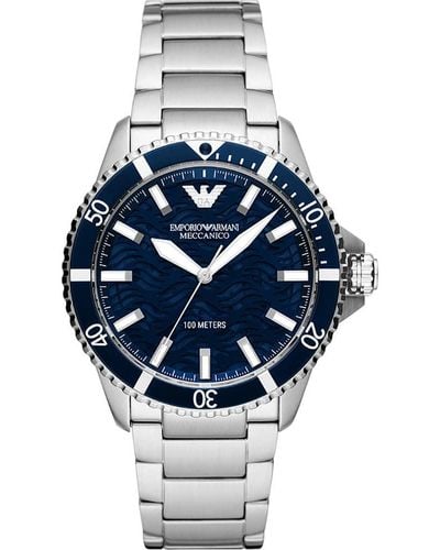 Emporio Armani Automatisch 3 Zeiger Uhr mit Armband AR60059 - Blau