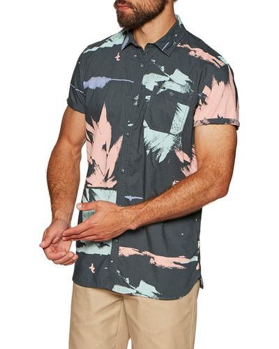 O'neill Sportswear S Hawaiian Floral Shirt - Grey