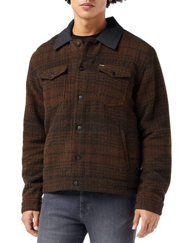 Wrangler Wool Trucker Jacket - Braun