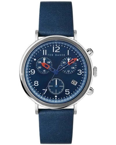 Ted Baker Mimosaa Chrono Blue Leather Strap Watch