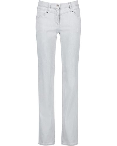 Gerry Weber Jeans Best4me Relaxed Kurzgröße Organic Cotton Buffies - Weiß