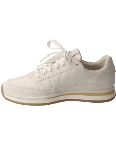 Clarks Craftrun Lace S Trainers 4.5 Uk White Suede