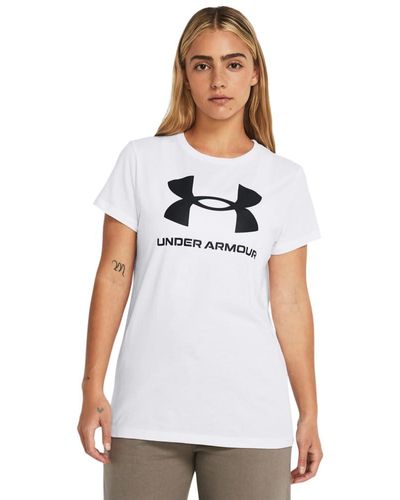 Under Armour Live Sportstyle Graphic Short-sleeve Crew Neck T-shirt - White