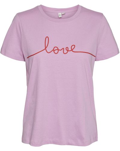 Vero Moda Vmkami S/S O-Neck T-Shirt JRS Btq Top - Pink