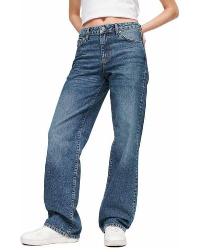 Superdry Jeans aus Bio-Baumwolle mit mittlerer Leibhöhe Fulton Vintage Blau 28/30