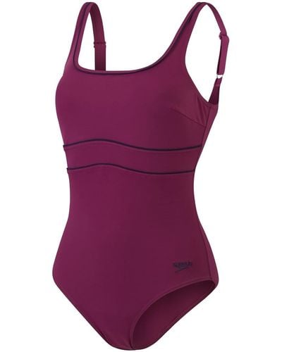Speedo S Sd Ctr Ec 1pc Swim Suit Purple 34