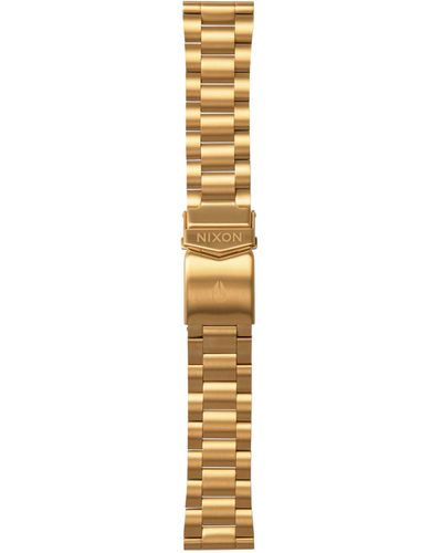 Nixon Uhrenarmband in der Farbe Gold aus Edelstahl mit Faltschließe - Mettallic