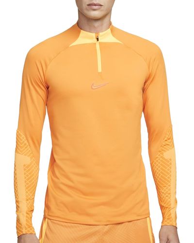 Nike Dri Fit Strike Drill T-shirt Met Lange Mouwen - Oranje