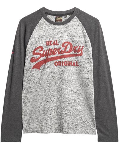 Superdry Athletic Vl Raglan L/s Top T-shirt - Grey