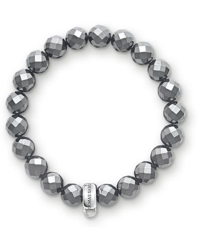 Thomas Sabo Armband Facettierte Hämatit Perlen 925 Silber 15 cm - Mehrfarbig