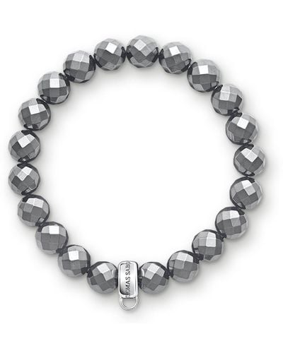 Thomas Sabo Bracciale con Charm in Ematite Ricostruita - Multicolore