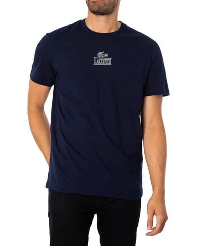 Lacoste Sportief T-shirt Met Lange Mouwen - Blauw