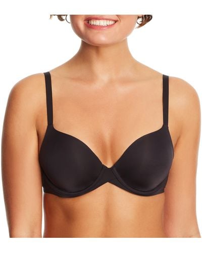 Maidenform Womens One Fab Fit Modern Demi Lightly Padded Convertible Underwire T-shirt Dm7543 Bras - Black