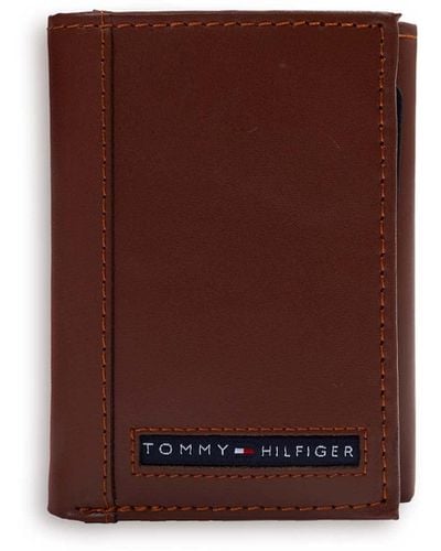 Tommy Hilfiger Leather Trifold Wallet - Multicolor