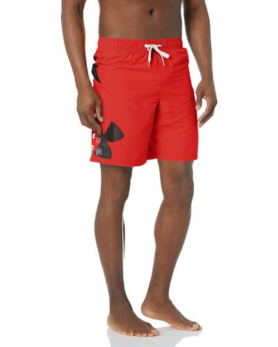 Under Armour Mens Ua Point Breeze Colorblock Volley Swim Trunks - Rood