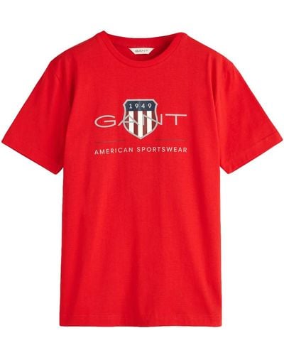 GANT Archive Shield Ss T-shirt - Red