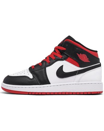 Nike AIR Jordan 1 MID GS Gym RED Black Toe DQ8423-106 Size 38.5 - Blau
