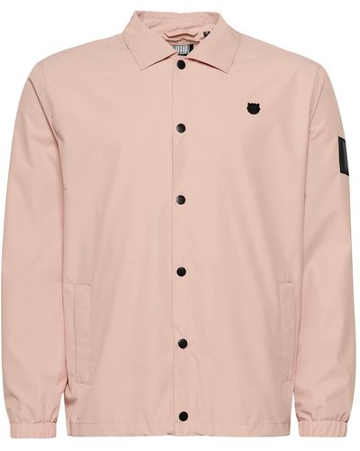 Superdry Coat X Opposition Coach Jacket Grey Pink Xs - Roze