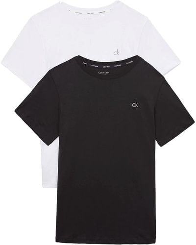 Calvin Klein Niño Pack de 2 Camisetas ga Corta Cuello Redondo - Negro