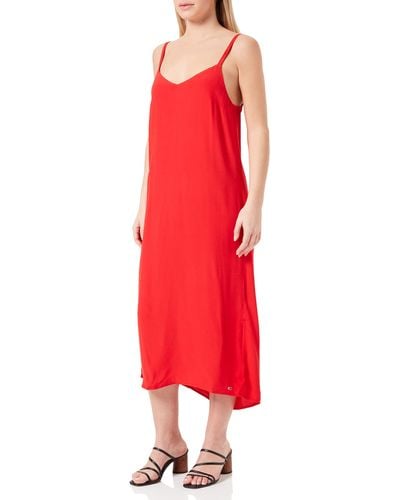 Tommy Hilfiger TJW Essential Cami Midi Dress Vestito Casual - Rosso