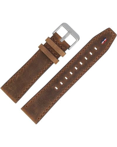 Tommy Hilfiger Watch Strap 22 Mm Leather Brown Smooth - 679302055