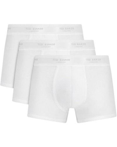 Ted Baker S 3-pack Cotton Underwear Trunks - White