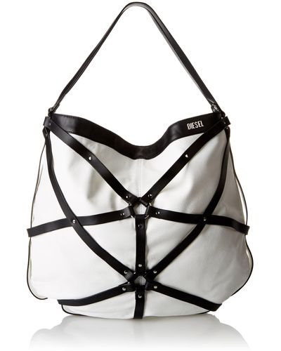 DIESEL Shibari Leather Juna Shoulder Bag - Black