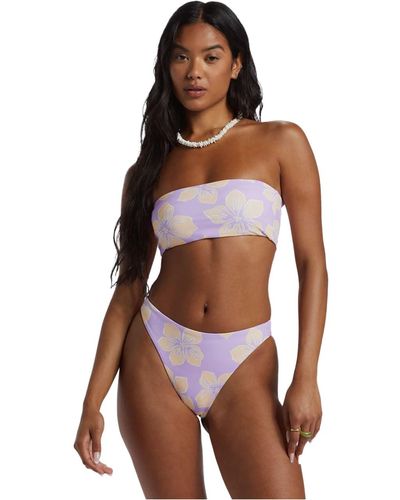 Billabong Catch The Sun Havana Reversible Bikini Bottoms Purple - Multicolour