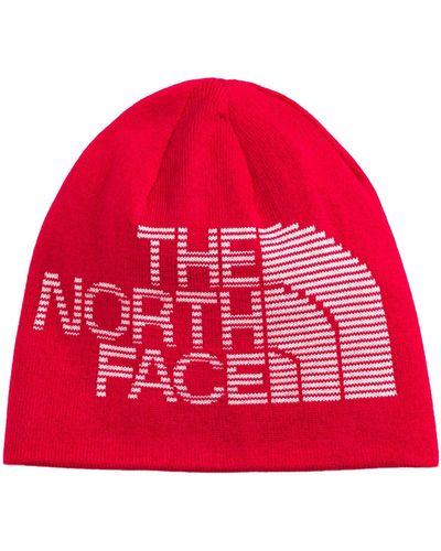 The North Face Reversible Highline Beanie Hat - Red