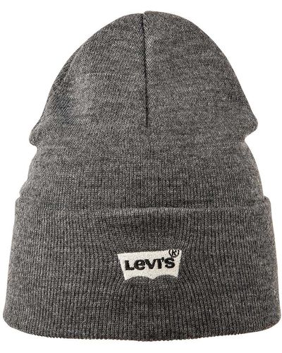 Levi's Batwing Embroidered Slouchy Beanie Gorro de Punto - Gris