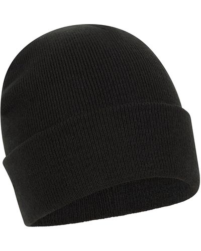 Mountain Warehouse Augustine Womens Beanie - Breathable, Warm & Cosy - Best For Autumn Winter, Outdoors, Hiking & Trekking Black