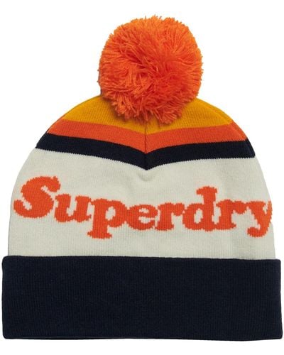 Superdry Classic Logo Beanie Hat Casquette de Baseball - Rouge