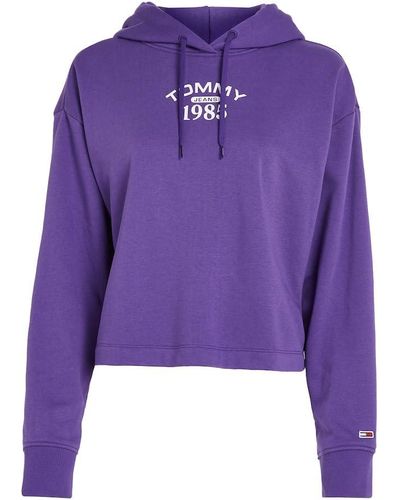 Tommy Hilfiger Sweatshirt TJW RLX Essential Logo 2 Hoodie Purple - M - Lila