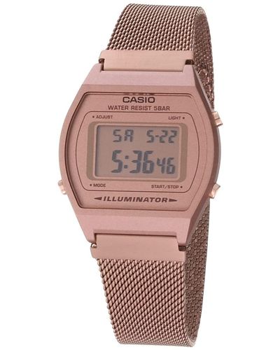G-Shock B640WMR-5AV Vintage Rose Gold Tone Stainless Steel Mesh Band Classic LCD Digital Watch - Rosa