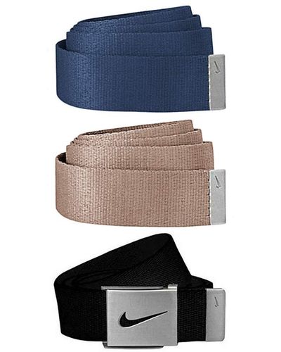 Nike 3 Pack Golf Web Belt - Blau