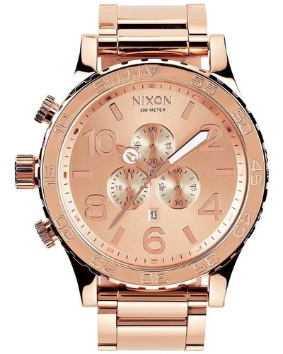 Nixon Chronograph Quarz Uhr mit Edelstahl beschichtet Armband A083897-00 - Pink