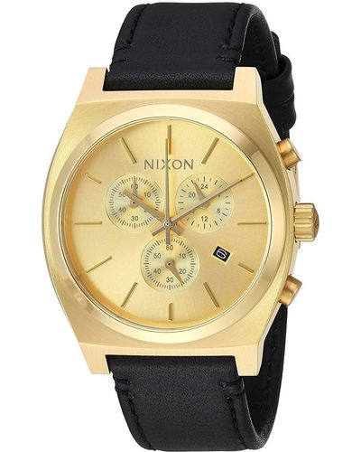 Nixon S Chronograph Quartz Watch With Textile Strap A1164510 - Metallic