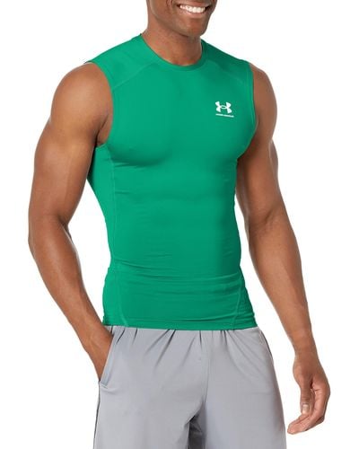 Under Armour Standard HeatGear Compression Sleeveless T-Shirt, - Grün