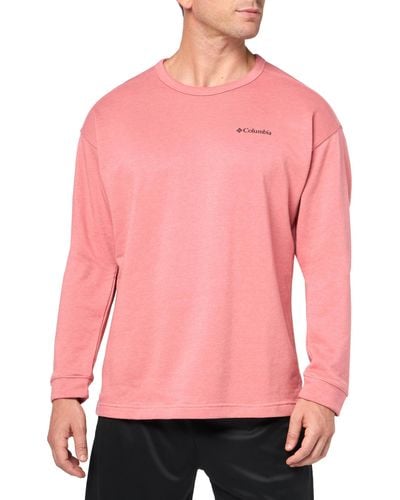 Columbia Twisted Creek Knit Long Sleeve Crew Sweatshirt - Pink