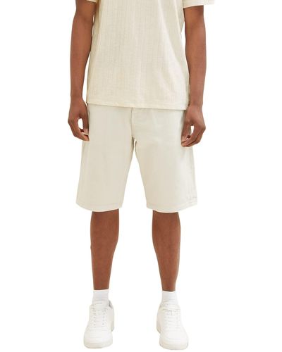 Tom Tailor 1036301 Relaxed Fit Bermuda Shorts - Weiß