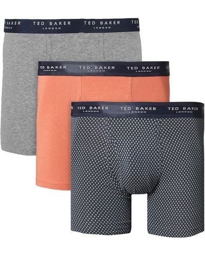 Ted Baker 3-pack Cotton Fashion Boxer Brief - Grey