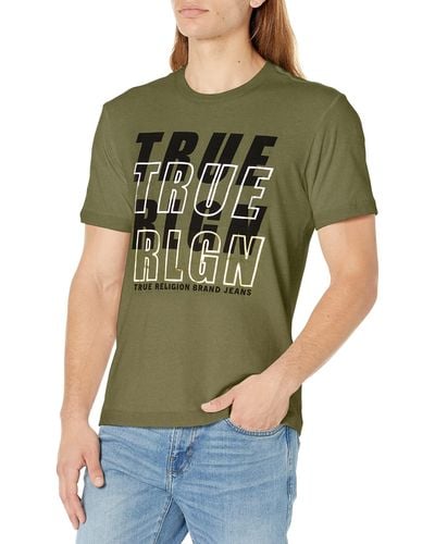 True Religion Ss Stack True Rlgn Tee - Green