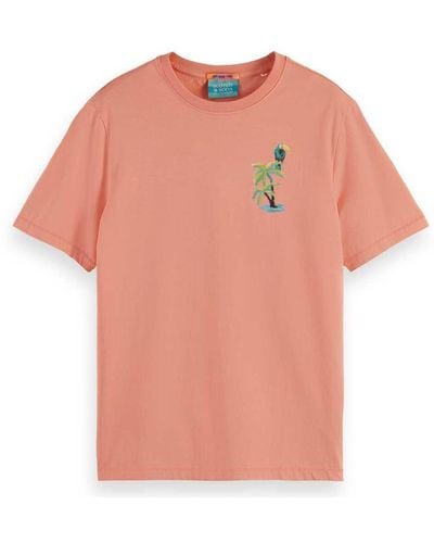 Scotch & Soda Front Back Artwork T-shirt T-shirt - Orange